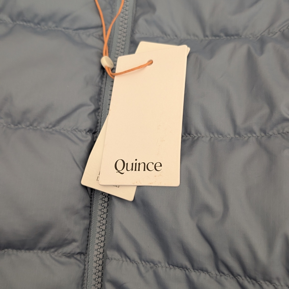 Quince Women's Sky Blue Hooded Puffer Jacket - Picture 4 of 8